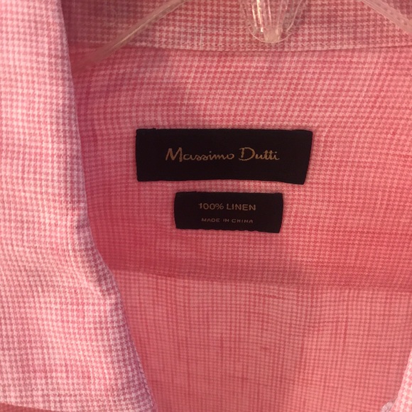 Men’s Massimo Dutti Dress Shirt. 100% Linen - Picture 2 of 4